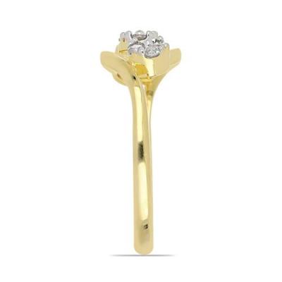 BUY 14K GOLD NATURAL WHITE DIAMOND GEMSTONE CLASSIC RING